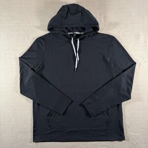 Lululemon Soft Jersey Pullover Hoodie Mens XL Black Stretch Athleisure